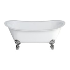 Batello Bath with Chrome claw legs