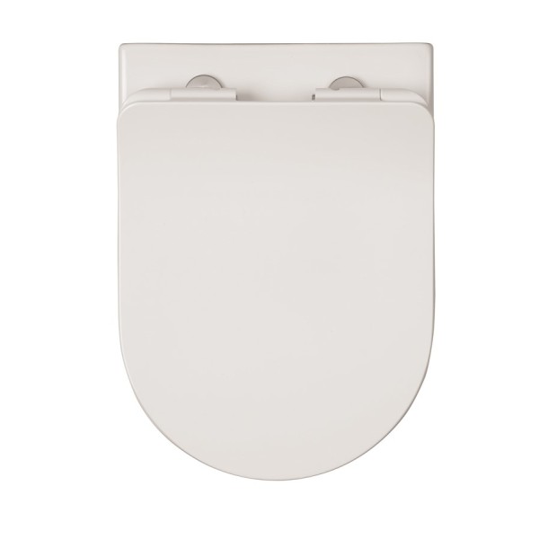 Glide II Gloss White Wall Hung Rimless Toilet & Soft Close Seat