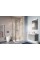 Clear 6 Bi-fold Door & Side Panel Silver