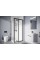 Clear 6 Bi-fold Door & Side Panel Matt Black