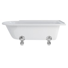 Hampton 170cm Right Handed Showering Bath with Luxury Feet (chrome claw legs)