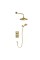 Riviera Shower valve with diverter with fixed 9 inch AirBurst Shower Rose with straight shower arm