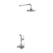 Stour Thermostatic Exposed Shower Valve Single Outlet with Fixed Shower Arm with Rose