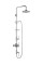 Stour Thermostatic Exposed Shower Valve Two Outlet, Rigid Riser, Fixed Shower Arm, Handset & Holder with Hose & Soap Basket with Rose