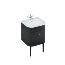Chalfont Single Drawer Unit, Matt Black Legs and Chrome  Handle - Matt Black