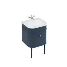 Chalfont Single Drawer Unit, Blue Legs and Chrome  Handle -Blue