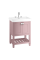 Riviera 650mm Vanity Unit with Riviera 650mm Square Basin - Matt Pink