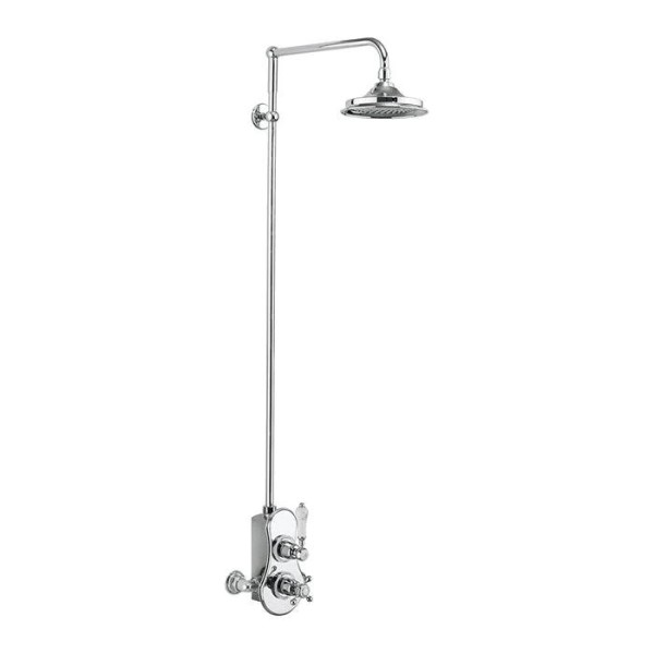 Spey Thermostatic Exposed Shower Valve Single Outlet with Standard Rigid Riser and Swivel Shower Arm