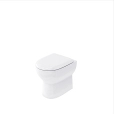 Compact back to wall pan with soft close seat