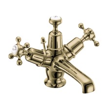 Claremont Basin Mixer with Pop-up Waste, Gold