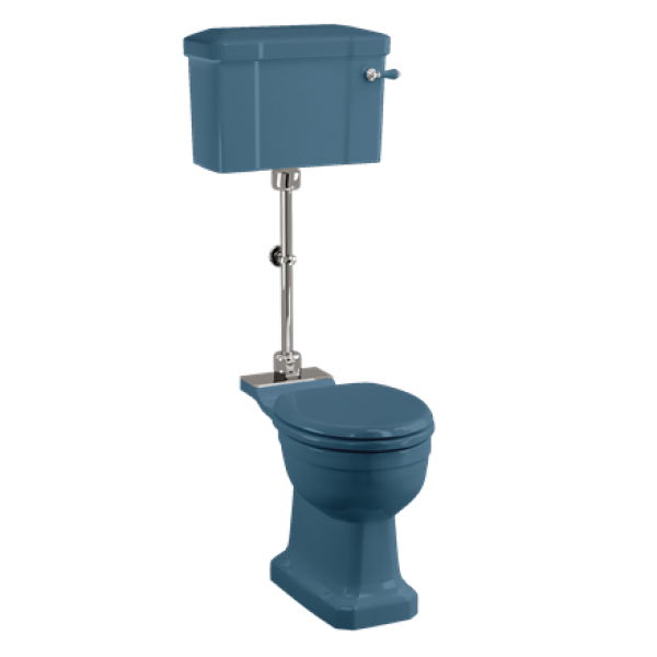 Ekskluzīvs vidēja līmeņa tualetes pods ar 520mm cisternu keramikas rokturi un sēdeklis ar lēnās aizvēršanas mehānismu