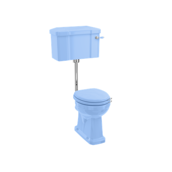 Ekskluzīvs zema līmeņa tualetes pods ar 520mm cisternu ar keramikas rokturi un sēdeklis ar lēnās aizvēršanas mehānismu