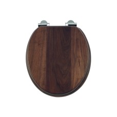 Walnut Solid Wood Seat with soft-close chrome hinges