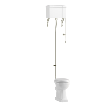 Standard High Level WC with Dual Flush Ceramic Cistern 