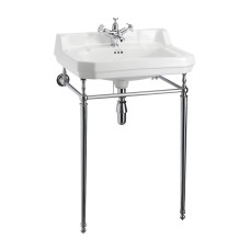 Edwardian 610mm Basin with Chrome Basin Stand