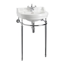 Edwardian Round 560mm Basin & Chrome Basin Stand