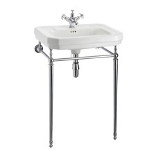 Victorian 610mm Basin with Chrome Basin Stand
