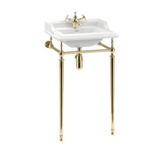 Classic 510mm Basin with Gold Washstand