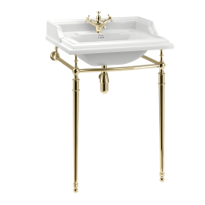 Classic 650mm Basin with Gold Washstand