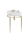 Edwardian 610mm Basin with Gold Basin Stand