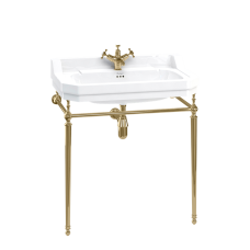 Edwardian 800mm Basin with Gold Basin Stand