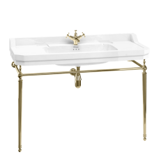 Edwardian 1200mm Basin Wash Stand Gold Plated Brass Fittings