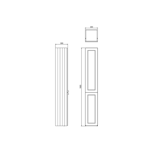300 mm augsts divu durvju skapis