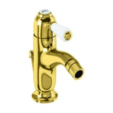 Chelsea Curved Bidet Mixer with Pop-up Waste, gold