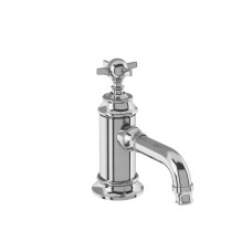 Arcade single-lever basin mixer without pop up waste with Crosshead handles 64mm, chrome