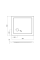 Rectangle 900 x 800 shower tray  