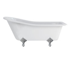 Harewood slipper bath (170cm x 73cm) with standard legs (Traditional leg set in chrome)