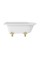 Hampton 150cm Right Handed Showering Bath with Luxury Feet (traditional leg set in gold