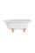 Hampton 150cm Left Handed Showering Bath with Luxury Feet (traditional leg set in gold)