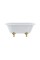 Windsor 150cm Double Ended Bath with Luxury Feet (traditional leg set in gold)