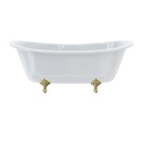 Bateau Double Ended Bath with Luxury Feet (traditional leg set in gold)