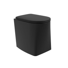 The Arbor Back to Wall Toilet Rimless & Soft Close Toilet Seat - Black Matt 