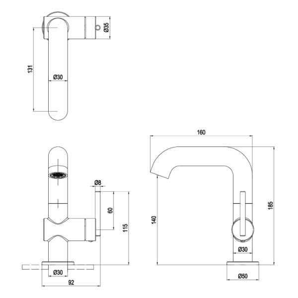 3ONE6 sviras izlietnes maisītājs 3ONE6 sviras izlietnes maisītājs