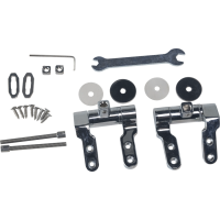 Riviera mīkstās aizvēršanas eņģes ar stiprinājumiem RIV025 (pāris) - hromētas