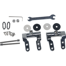 Riviera mīkstās aizvēršanas eņģes ar stiprinājumiem RIV025 (pāris) - hromētas