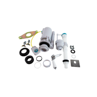 Pilnībā aprīkota skalošanas tvertnes furnitūra, ieskaitot keramikas skalošanas sviru C1/C3