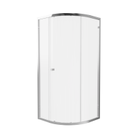 Hoxton 6 kvadranta dušas kabīne ar vienām durvīm, hromēta apdare