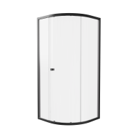 Hoxton 6 kvadranta dušas kabīne ar vienām durvīm, matēti melna