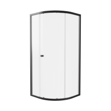 Hoxton 6 kvadranta dušas kabīne ar vienām durvīm, matēti melna