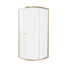 Hoxton 6 kvadranta dušas kabīne ar vienām durvīm, slīpēts misiņš