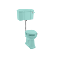 Standarta izmēra tualetes pods ar zemu cisternu, izgatavots pēc pasūtījuma «Cosmic Green» krāsā, ar 520 mm sviras tipa cisternu