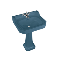 Pēc pasūtījuma izgatavota "Alaska Blue" Edvarda laika 61 cm izlietne ar standarta pjedestālu