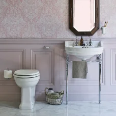 Edwardian 560 mm apaļa izlietne ar hromētu statīvu