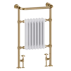 Trafalgar radiators ar leņķveida radiatora vārstiem - zelts