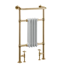 Bloomsbury radiators ar leņķveida radiatora vārstiem - zelts