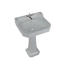 Ekskluzīva Moon Grey Edwardian 560 mm izlietne un klasisks pjedestāls